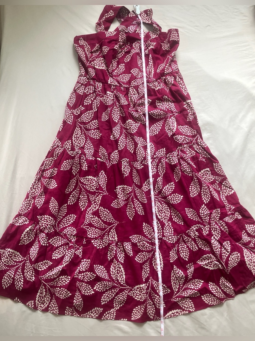 Torrid Belle Isle Cotton Linen Maxi Dress 00 Burgundy NWT - Picture 12 of 16